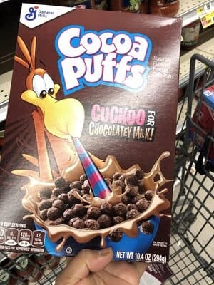 Cocoa Puffs packaging