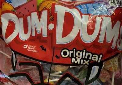 Dum-Dums Lollipops packaging