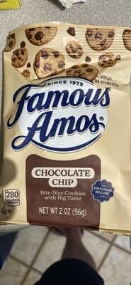 Famous Amos Cookies packaging