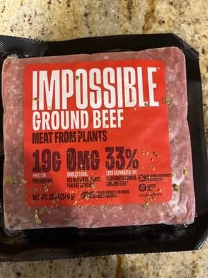 Impossible Foods (plant-based meat) packaging