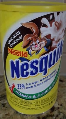 Nesquik Chocolate Milk Mix packaging