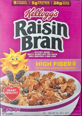 Raisin Bran packaging