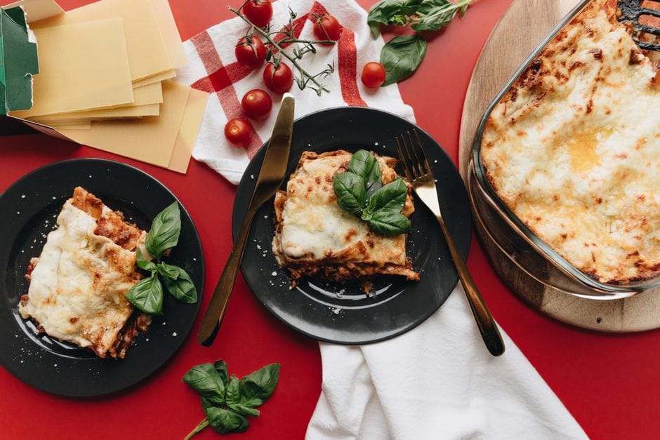 Vegan Lasagna with Tofu Ricotta, Marinara, and Vegan Cheese