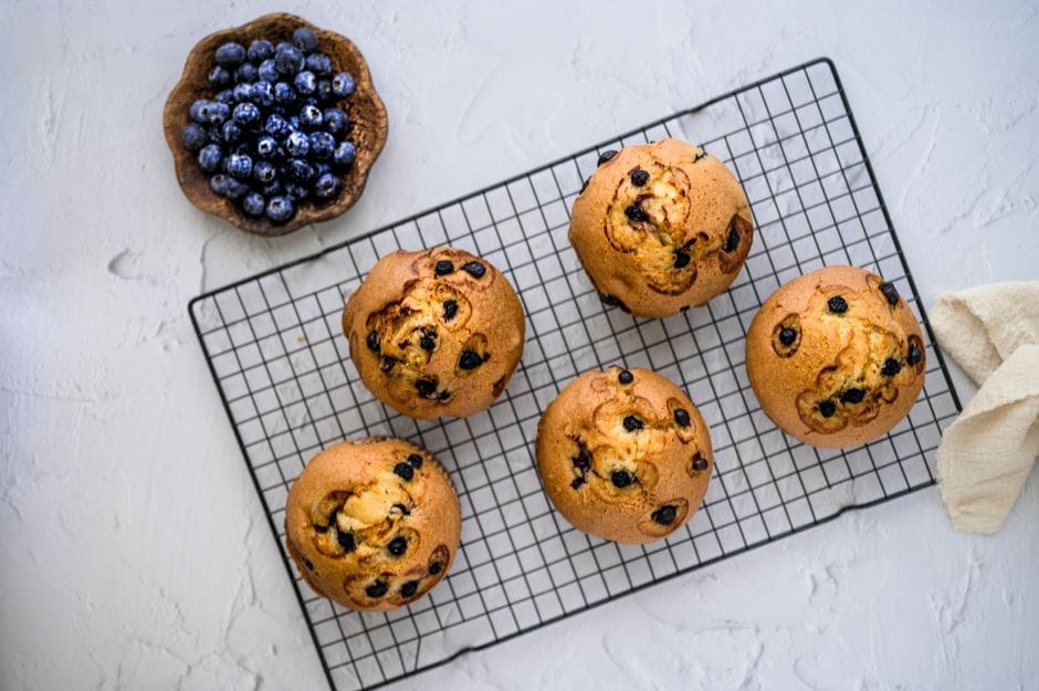 Vegan Blueberry Muffins (Fluffy, Bakery-Style)